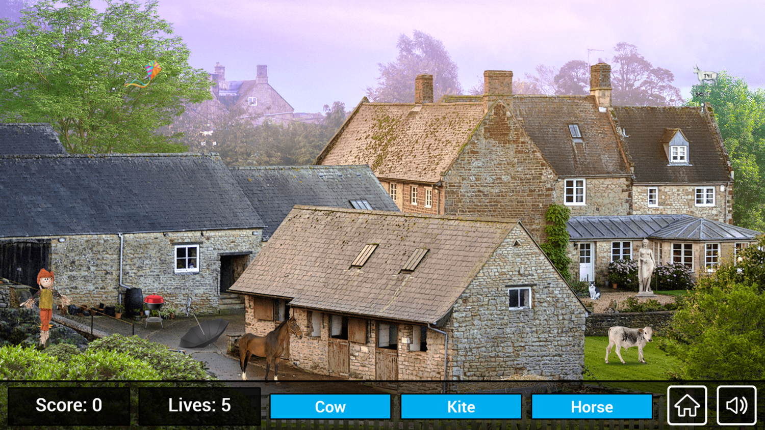 Hidden Objects City Game Brick Village Stage Screenshot.