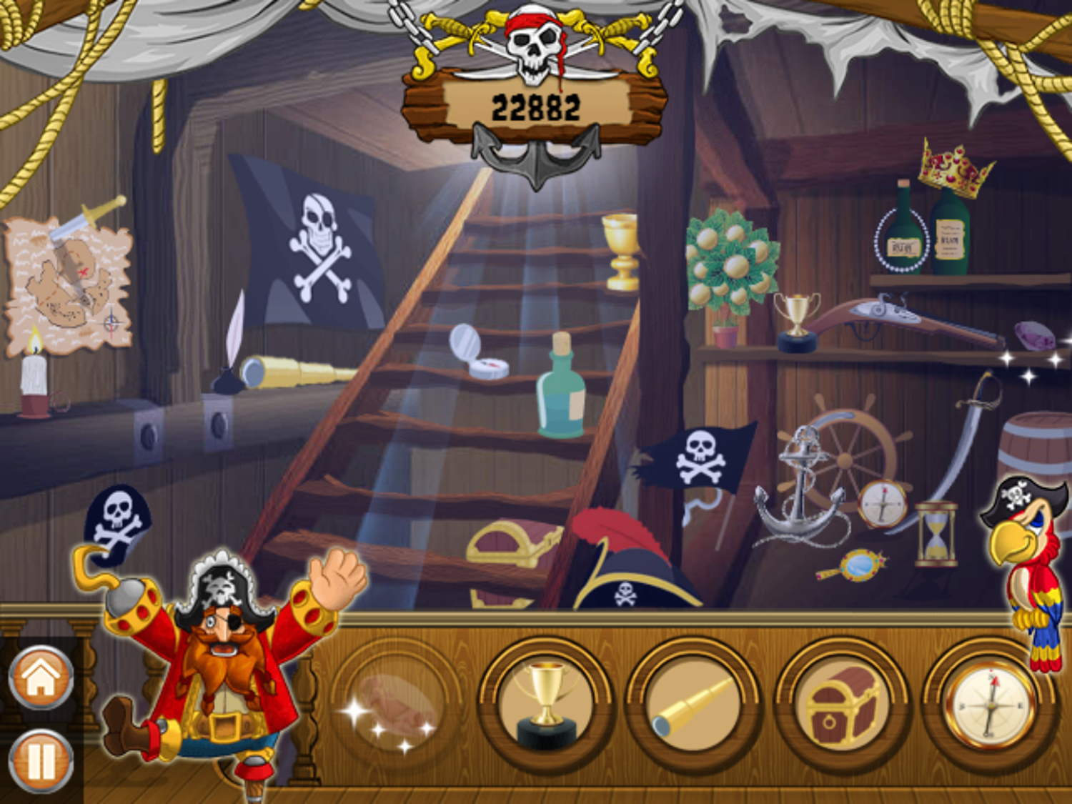 Hidden Objects Pirate Adventures Game Play Screenshot.