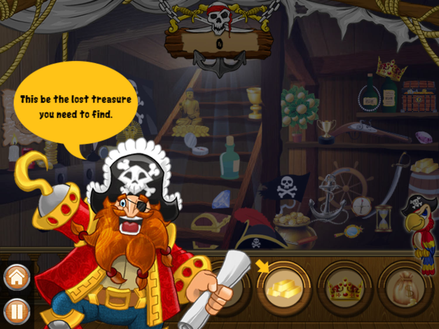 Hidden Objects Pirate Adventures Game How To Play Screenshot.