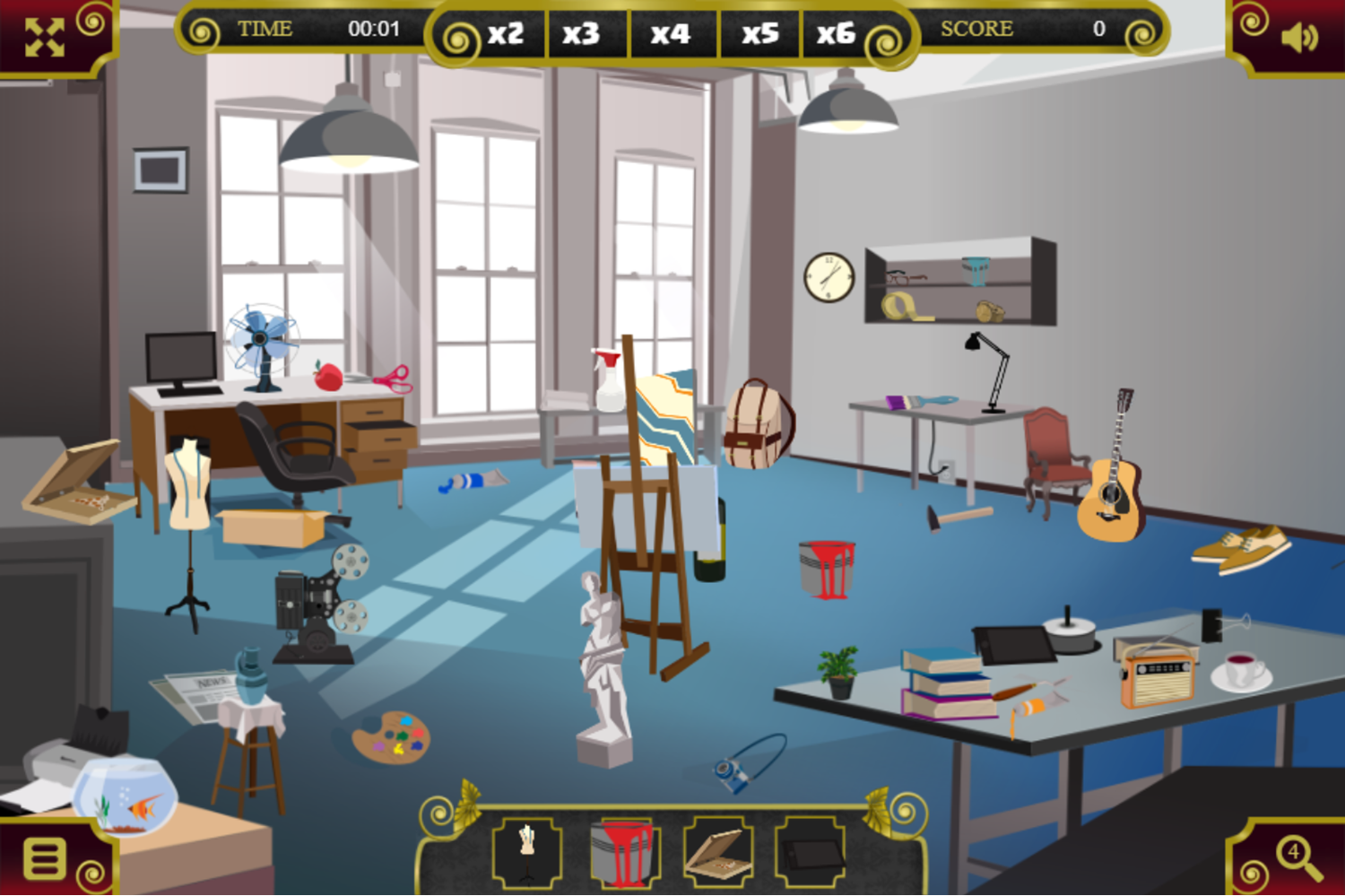 Hidden Objects Superthief Game Stage Start Screenshot.