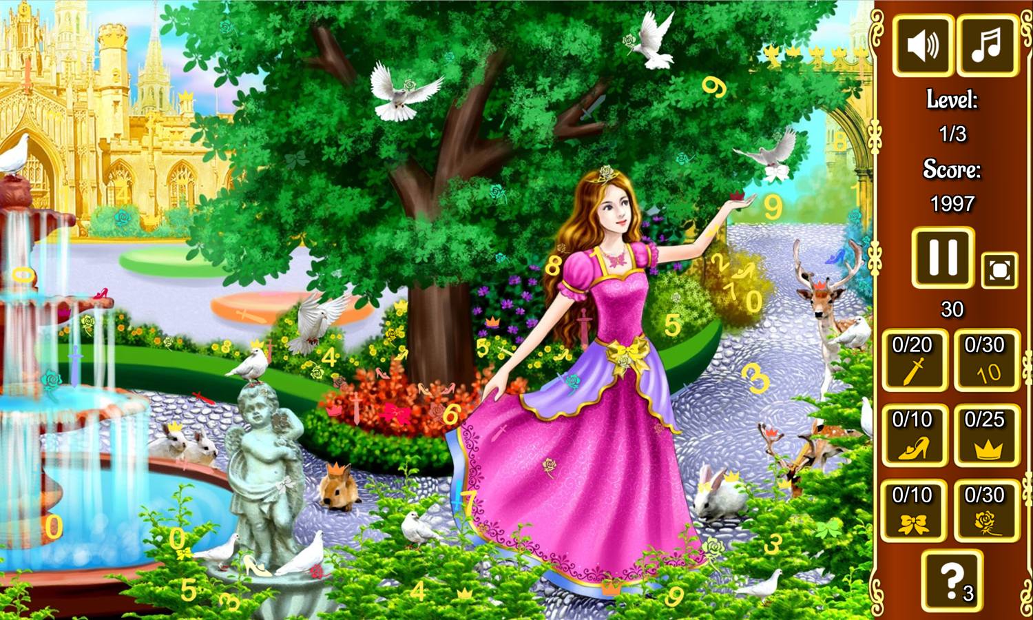 Hidden Princess Game First Level Screenshot.