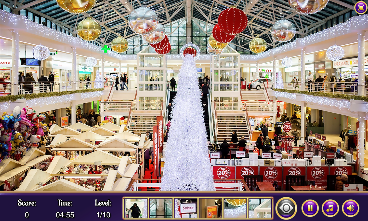 Hidden Spots Shopping Mall Game Screenshot.