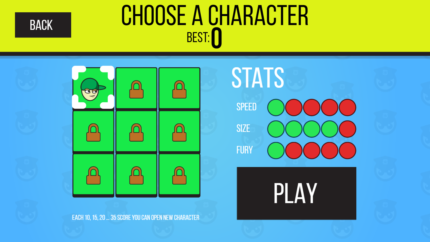 Hit and Run Game Choose Character Screenshot.