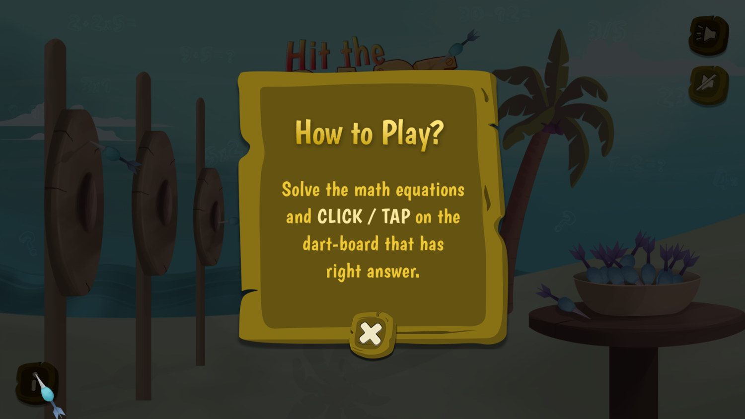 Hit The Dart Game How To Play Screenshot.