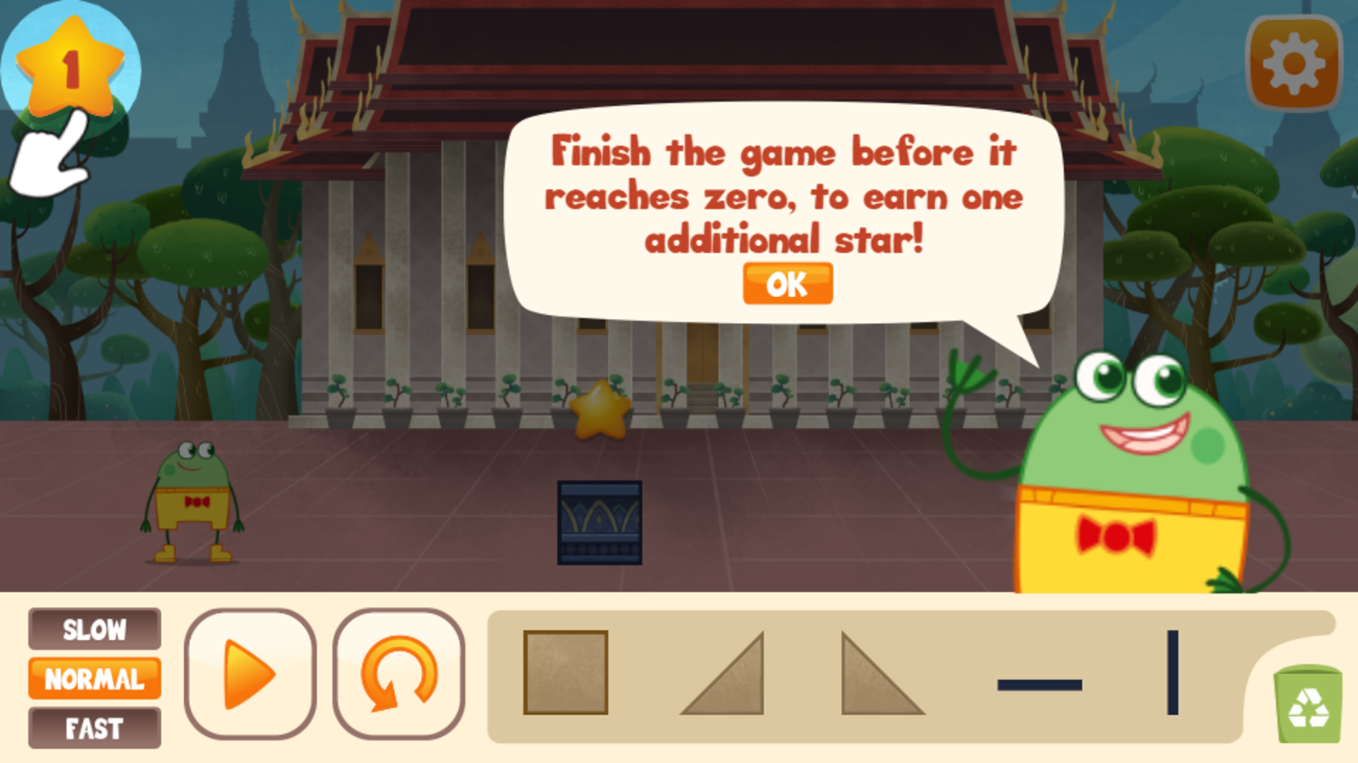 Hogie The Globehopper Adventure Puzzle Game Play Tips Screenshot.