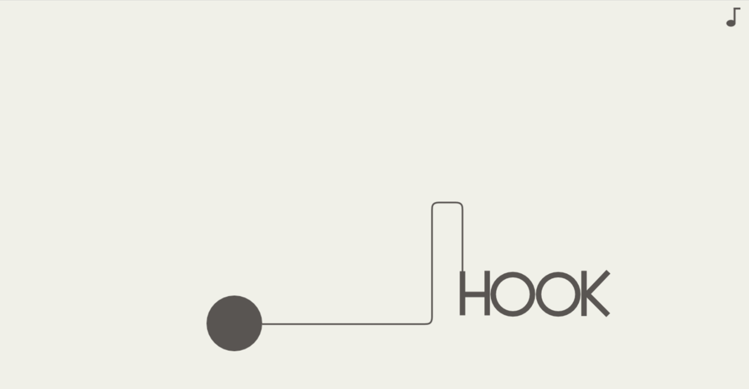 Hook Game Welcome Screen Screenshot.