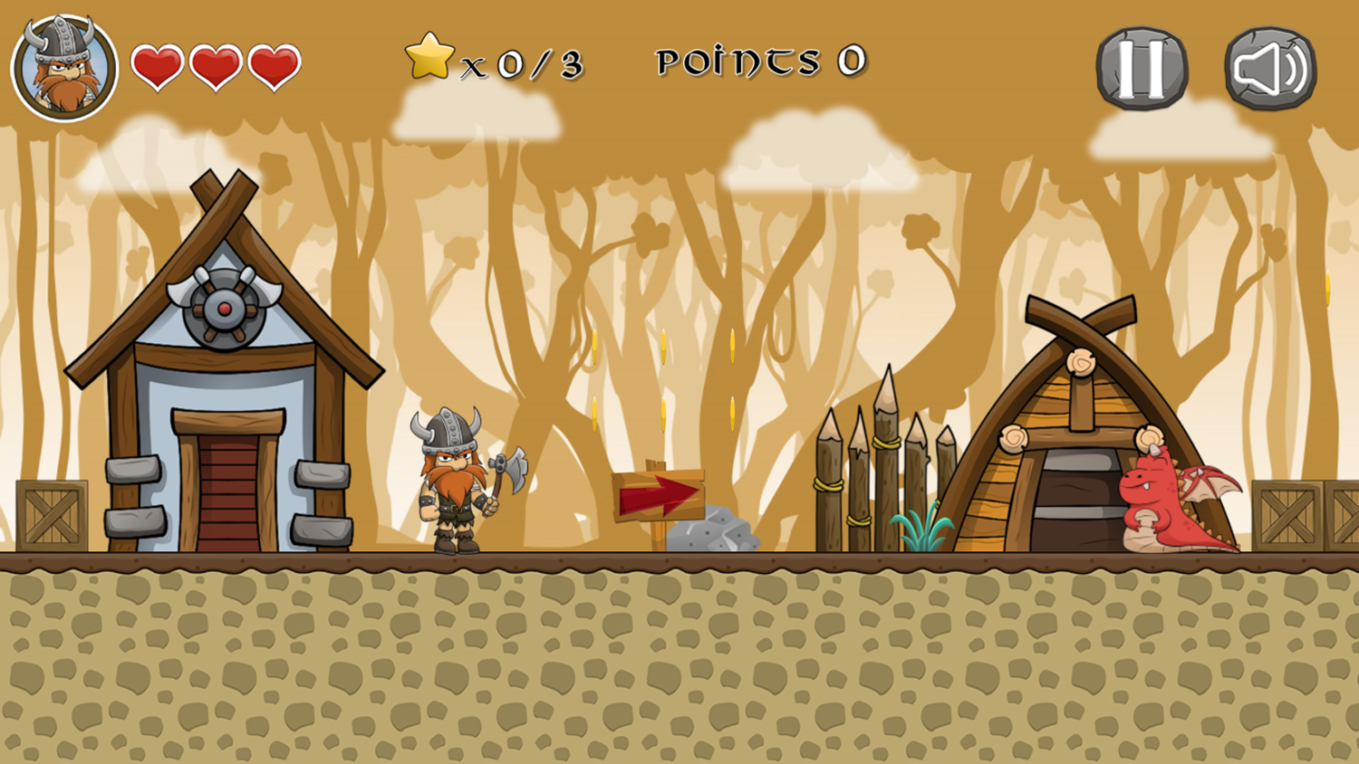 Horik Viking Game Start Screenshot.