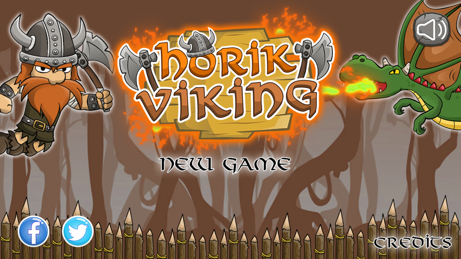 Horik Viking Game Welcome Screen Screenshot.