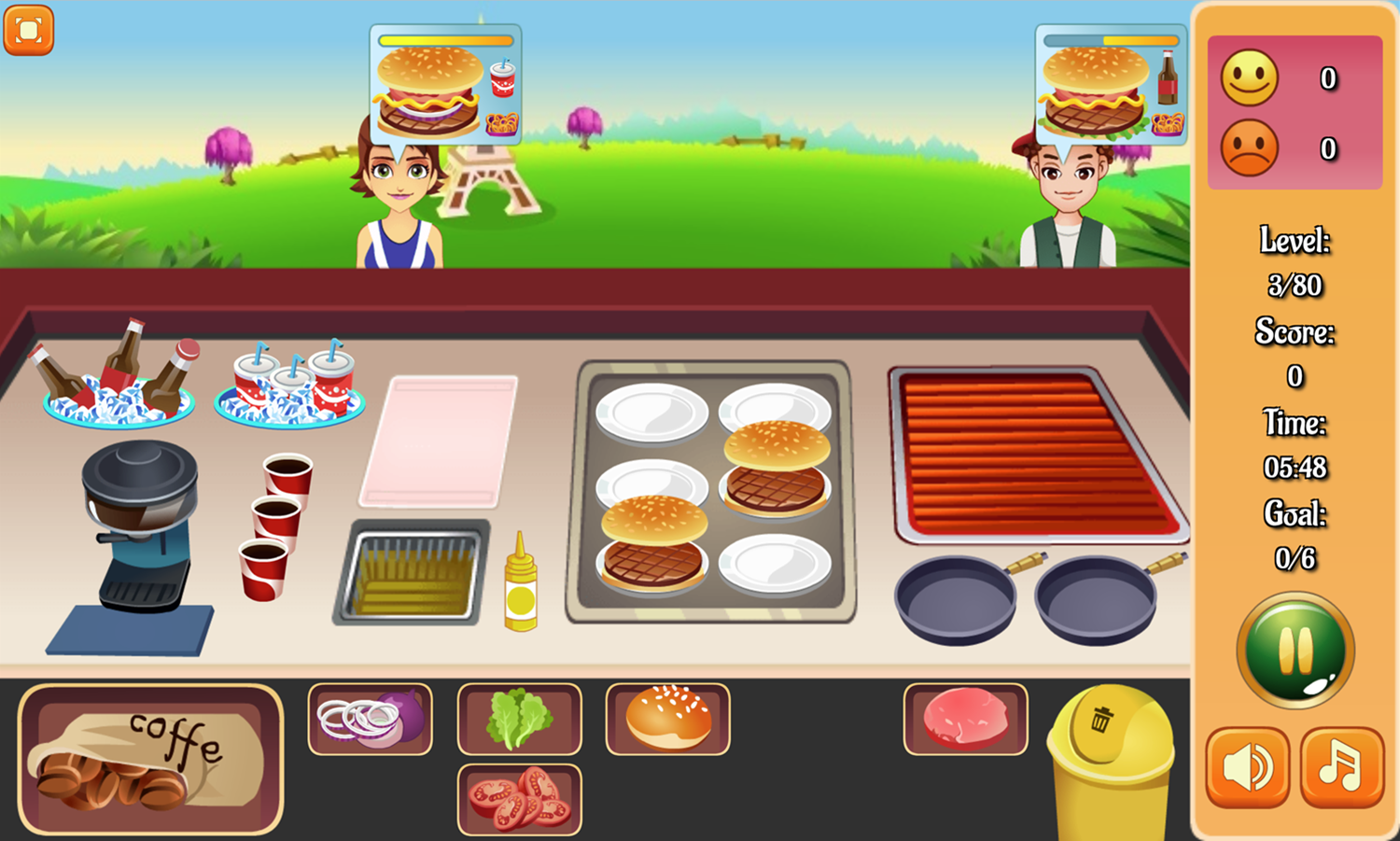 Hotdog Shop Game Screenshot.