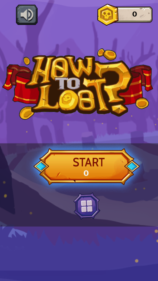 How to Loot Game Welcome Screen Screenshot.