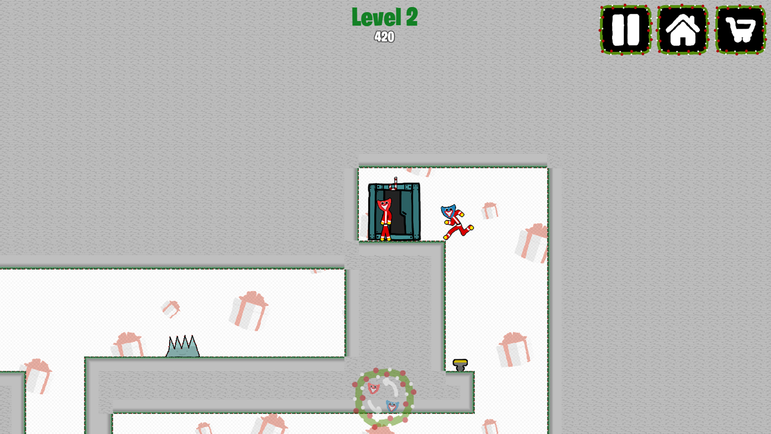HuggyBros Christmas Game Screenshot.