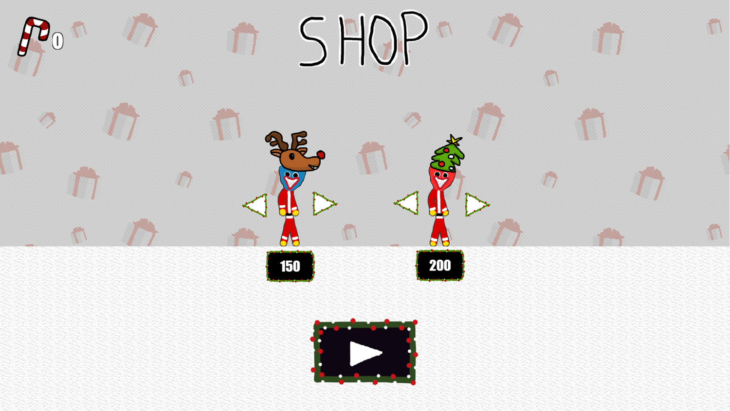 HuggyBros Christmas Game Shop Screen Screenshot.