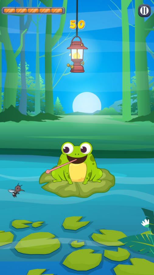 Hungry Frog Game Play Screenshot.