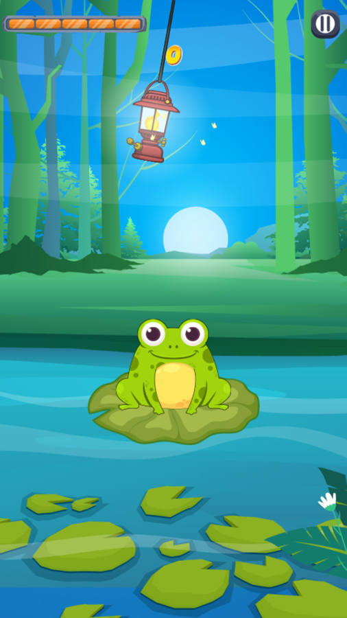 Hungry Frog Game Start Screenshot.