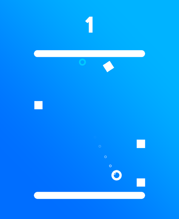 Hyper Squares Game Start Screenshot.