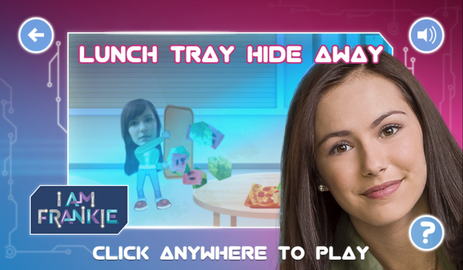 I Am Frankie The Bot Challenge Game Lunch Tray Hide Away Screenshot.