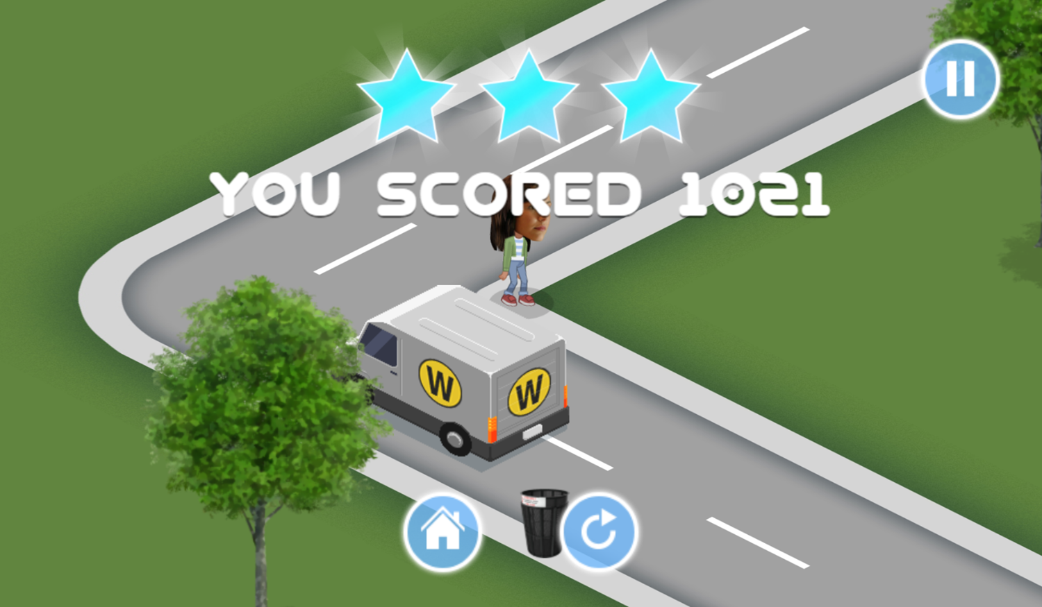 I Am Frankie The Bot Challenge Game On The Run Score Screenshot.