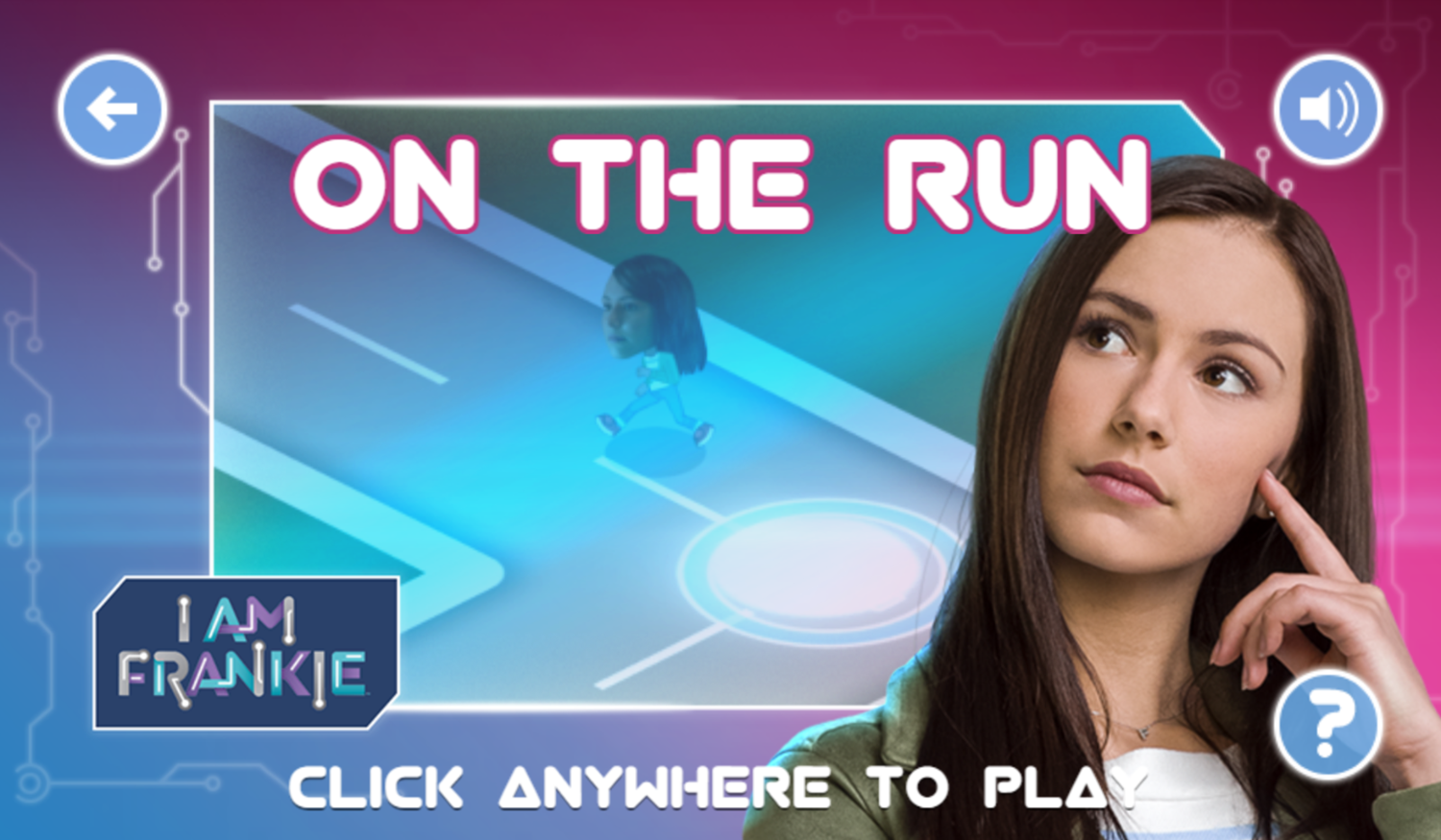 I Am Frankie The Bot Challenge Game On The Run Screenshot.