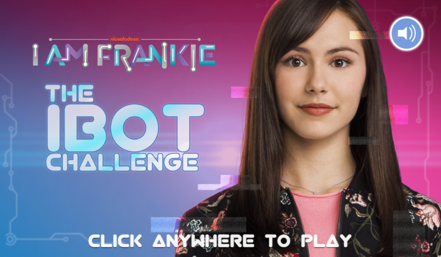 I Am Frankie The Bot Challenge Game Welcome Screen Screenshot.