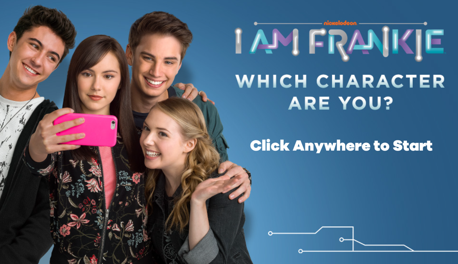 I Am Frankie Which Character Are You Game Welcome Screen Screenshot.