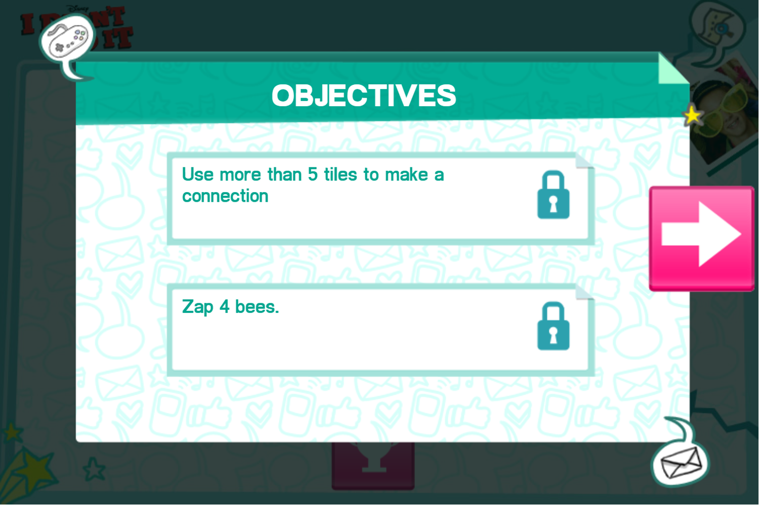 I Didn't Do It: That Just Happened Game Objectives Screenshot.