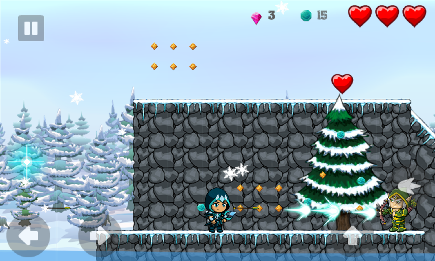 Ice Wizard Adventure Game Play Screenshot.