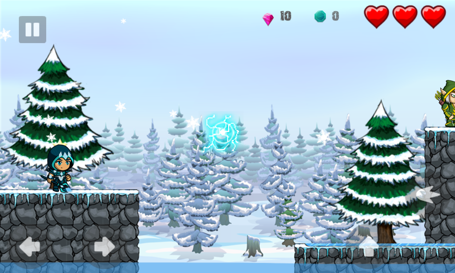 Ice Wizard Adventure Game Level Start Screenshot.