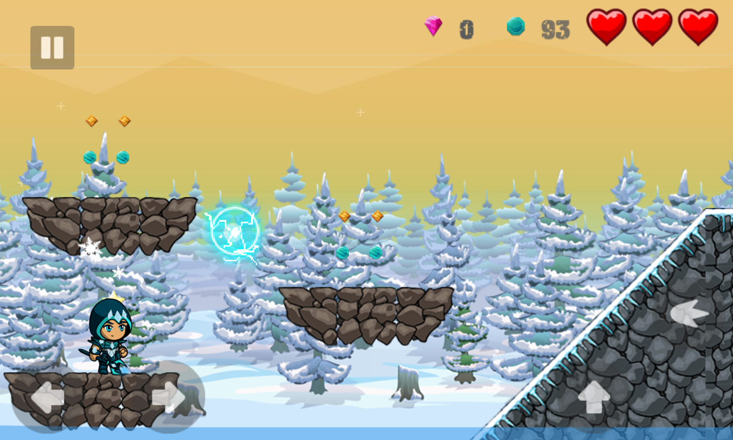 Ice Wizard Adventure Game Next Level Screenshot.