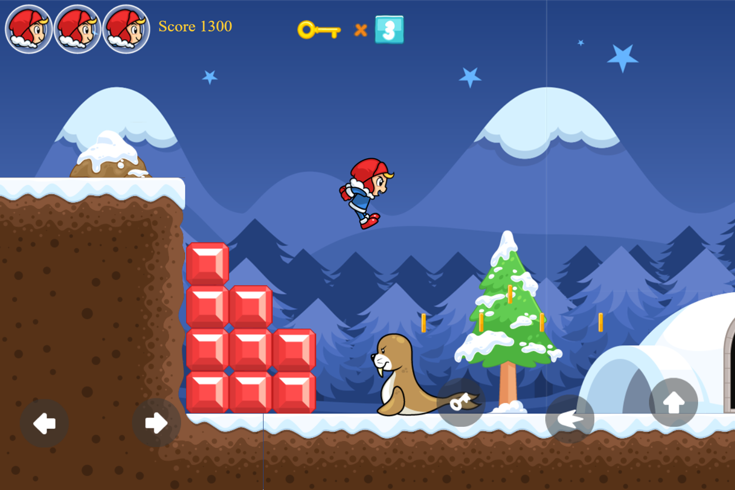 Iceboy Adventure Game Dodging Screenshot.