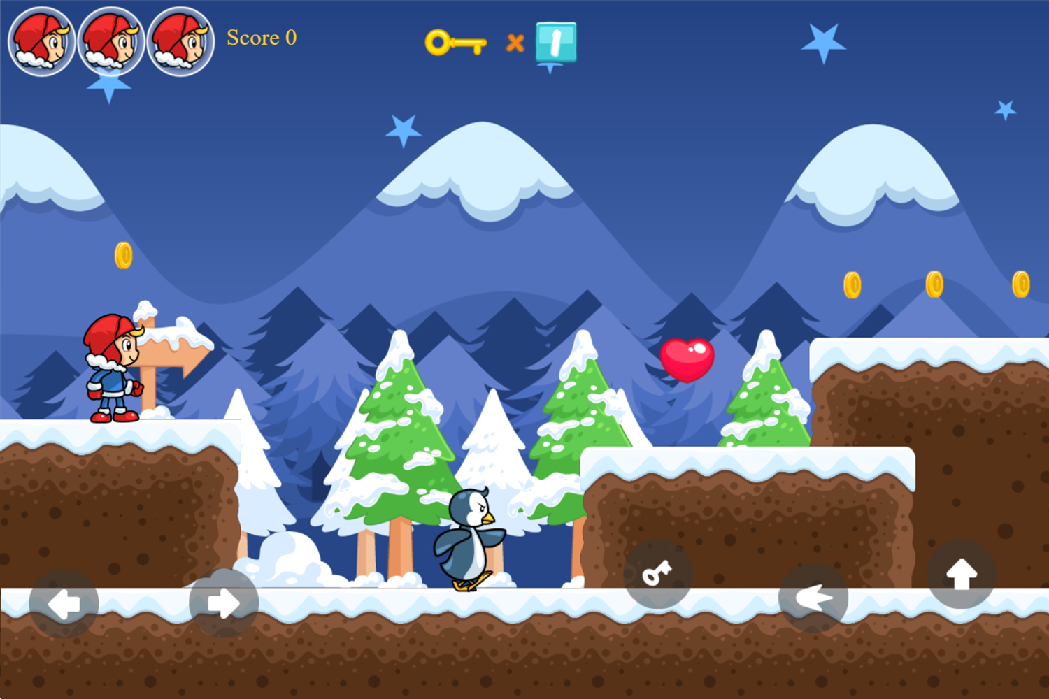 Iceboy Adventure Game Level Start Screenshot.