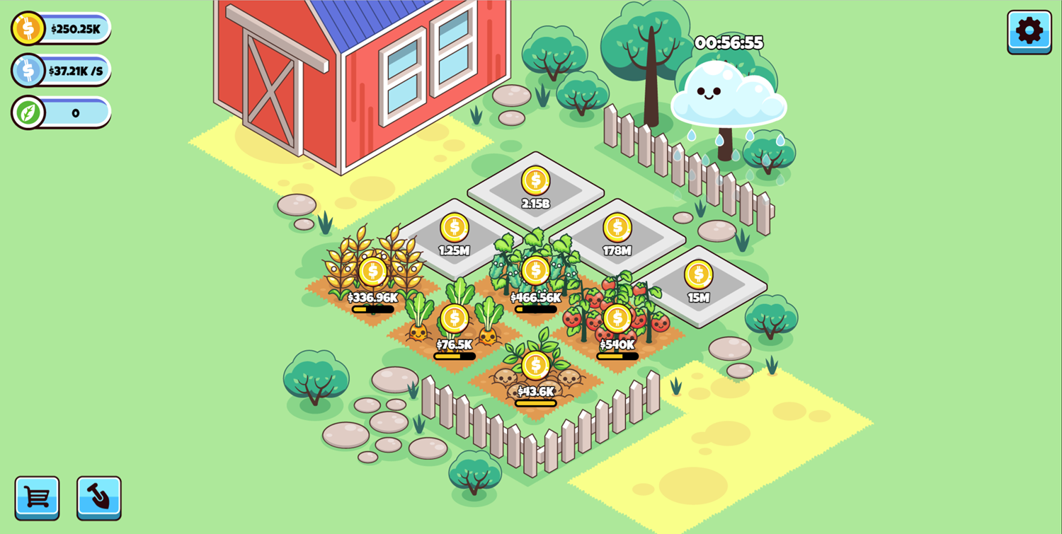 Idle Farming Business Game Raining Screenshot.