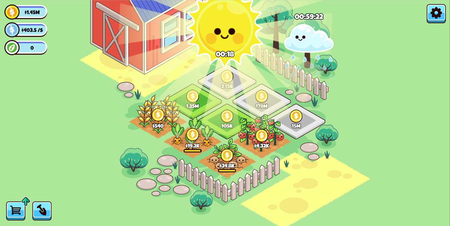 Idle Farming Business Game Sun Shining Screenshot.