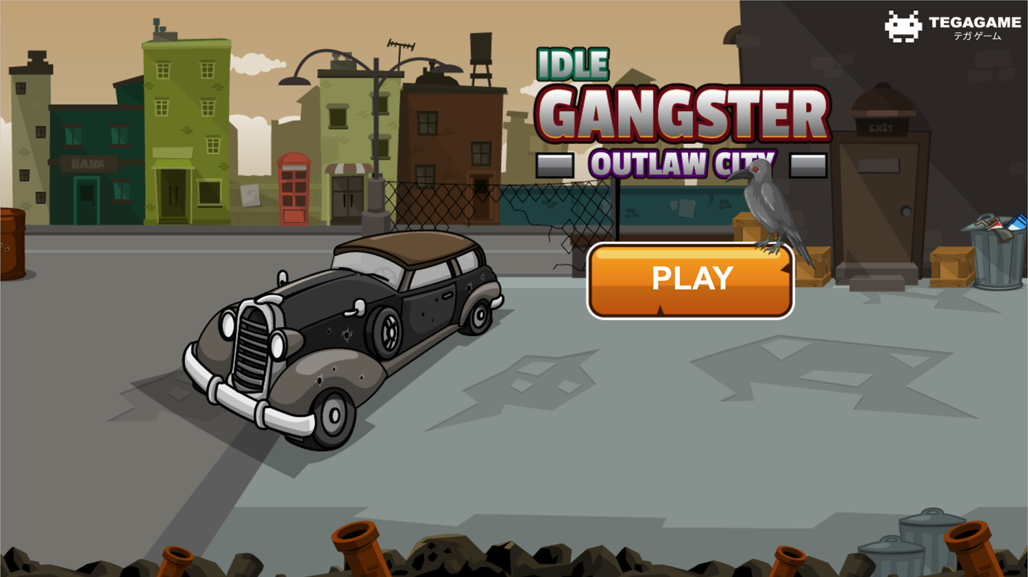 Idle Gangster Game Welcome Screen Screenshot.