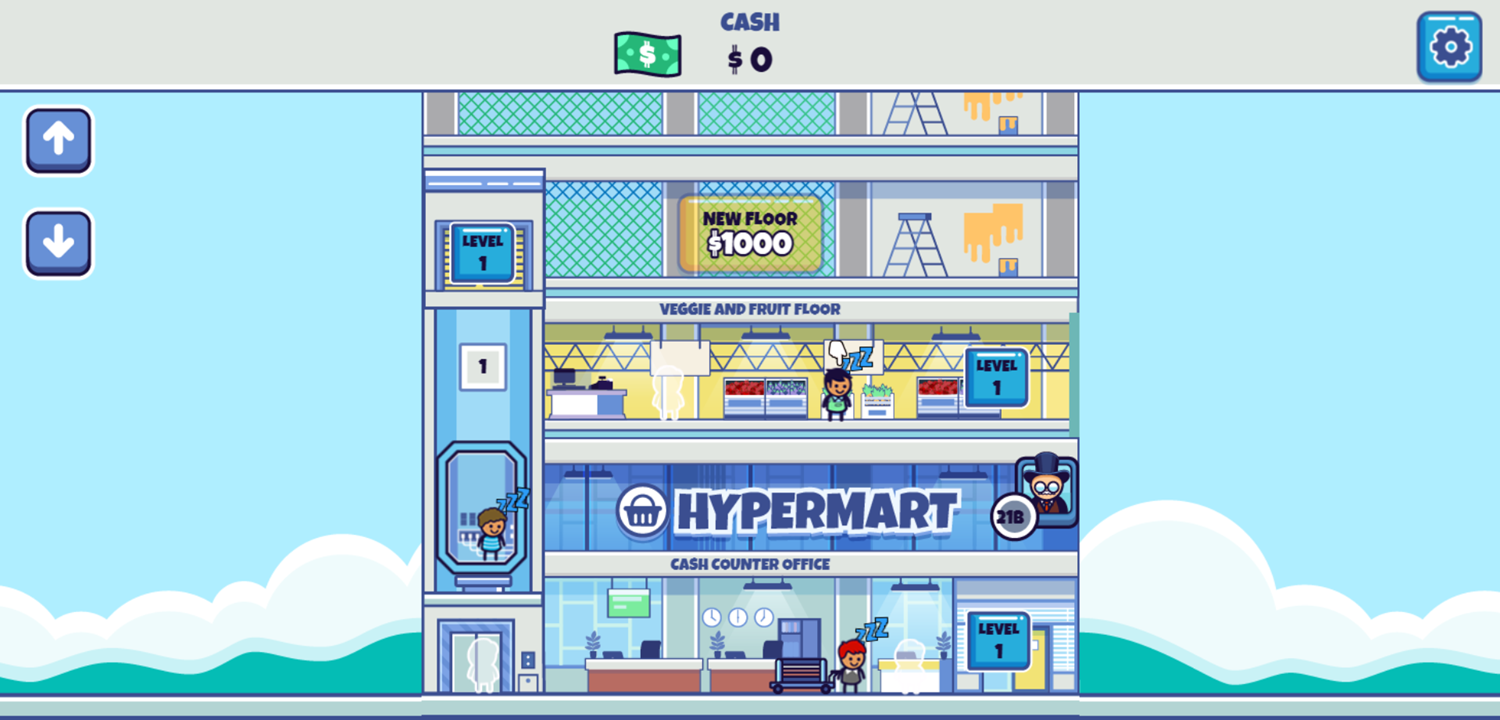 Idle Hypermart Empire Game Select Worker Screenshot.