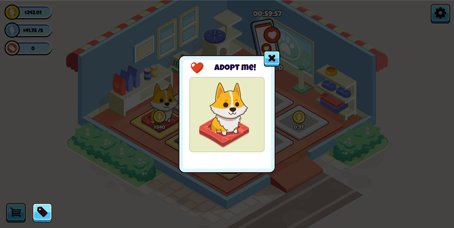 Idle Pet Business Game Adopt Me Screenshot.