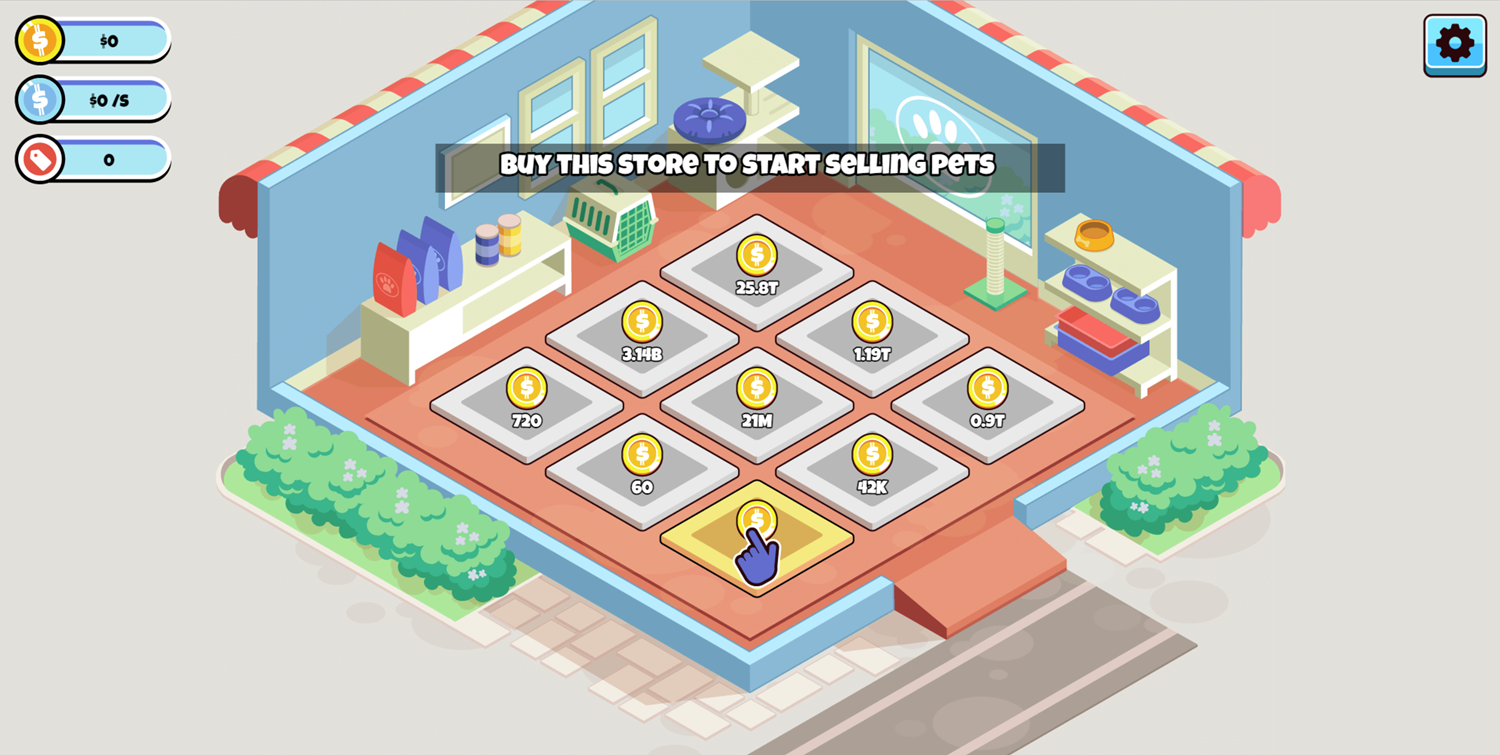 Idle Pet Business Game Buy This Store Screenshot.
