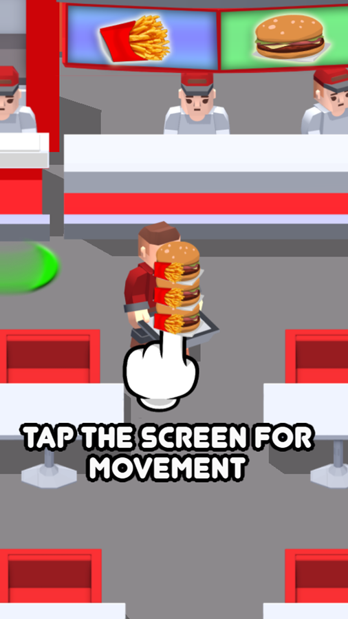 Idle Waiter Tycoon Game Tap To Move Screenshot.