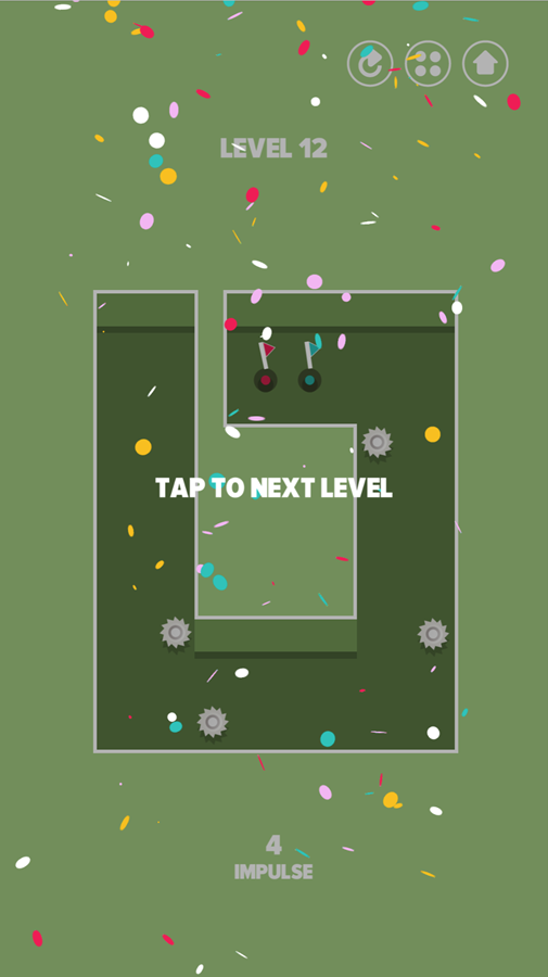 Impulse Ball 2 Game Level Complete Screen Screenshot.