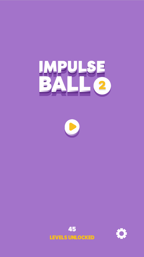 Impulse Ball 2 Game Welcome Screen Screenshot.