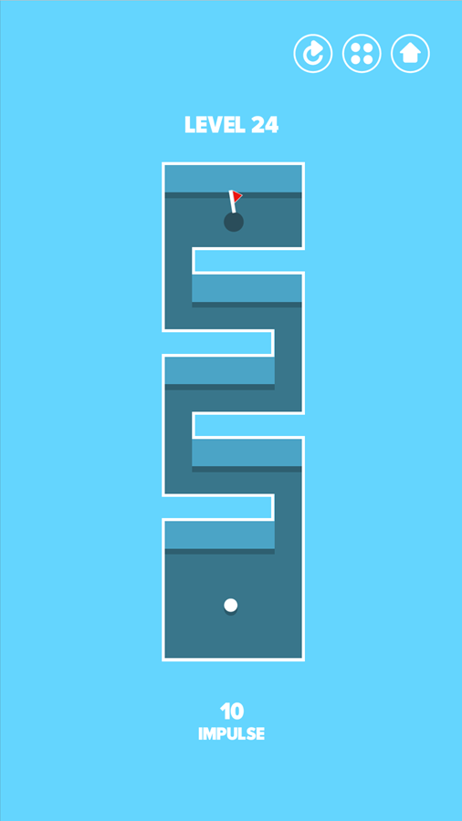 Impulse Ball Game Many Turns Level Screenshot.