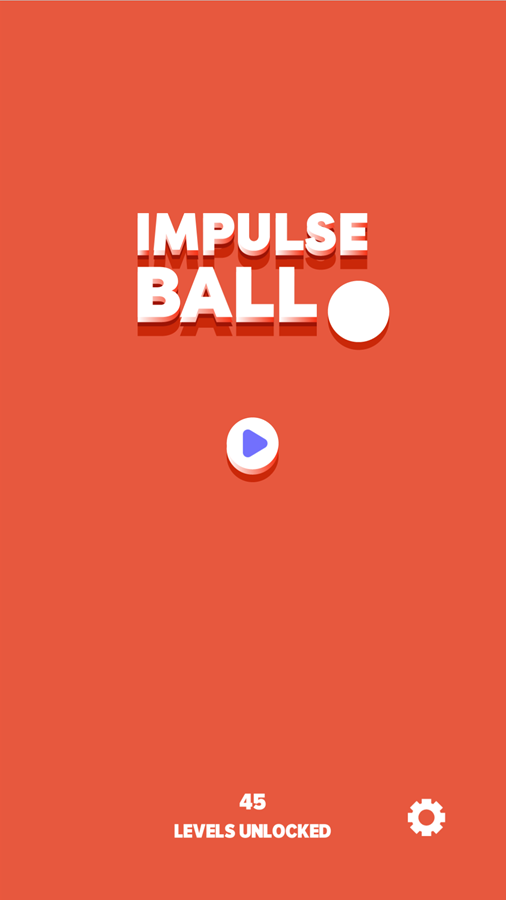 Impulse Ball Game Welcome Screen Screenshot.
