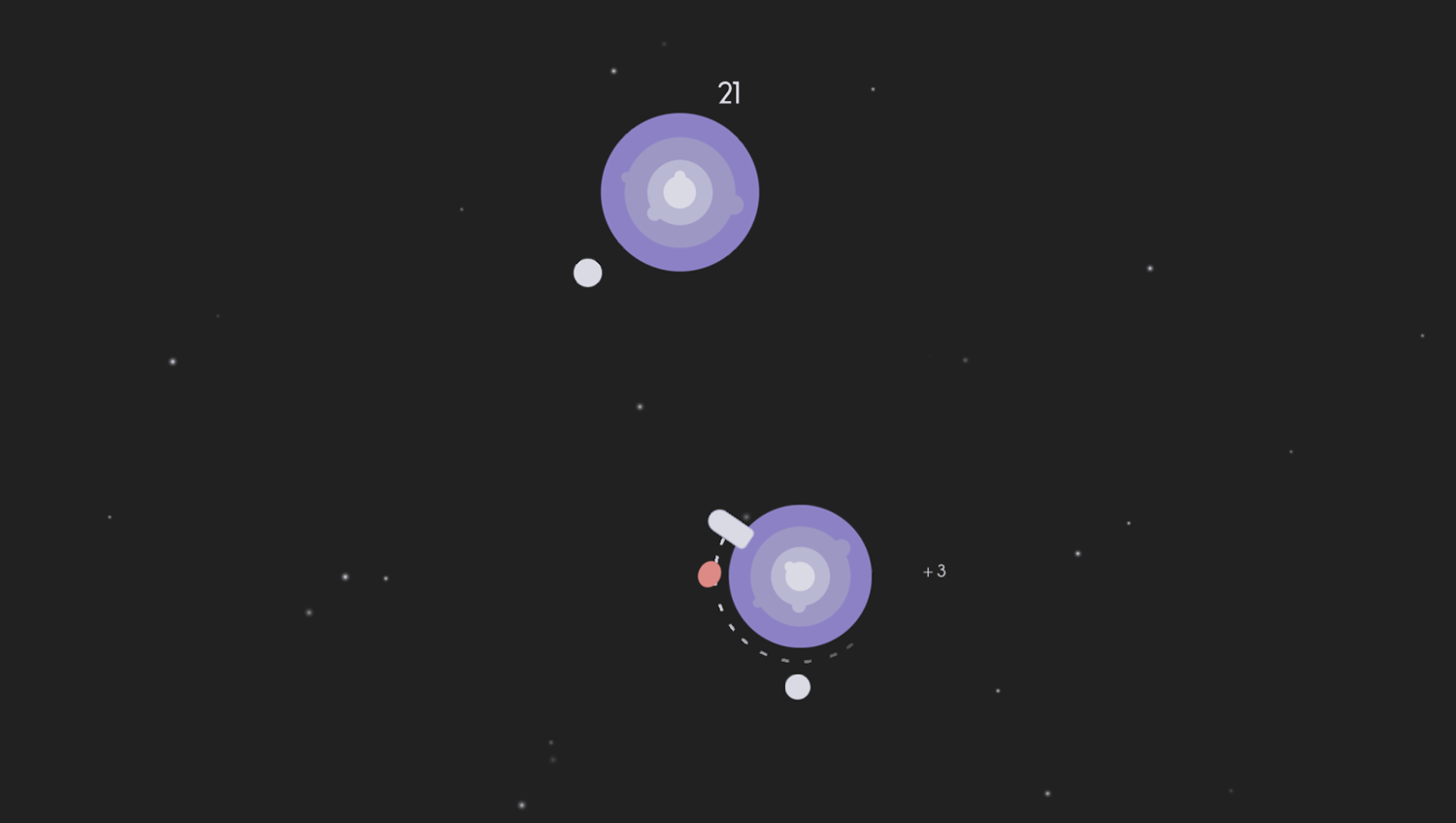 In Orbit Game Progress Screenshot.