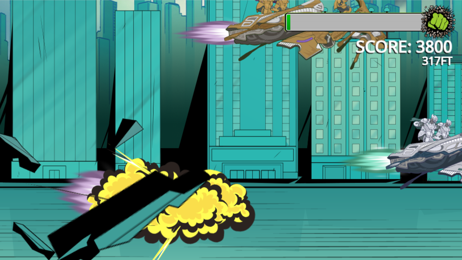 Incredible Hulk Chitauri Takedown Game Ending Smash Screenshot.
