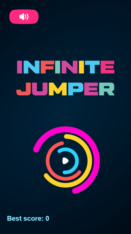 Infinite Jumper Game Welcome Screen Screenshot.
