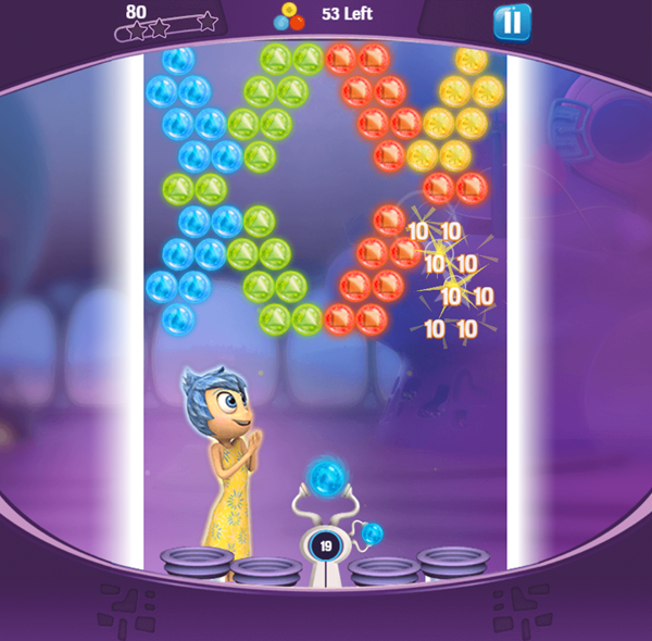 Inside Out Thought Bubbles Lite Game Play Screenshot.
