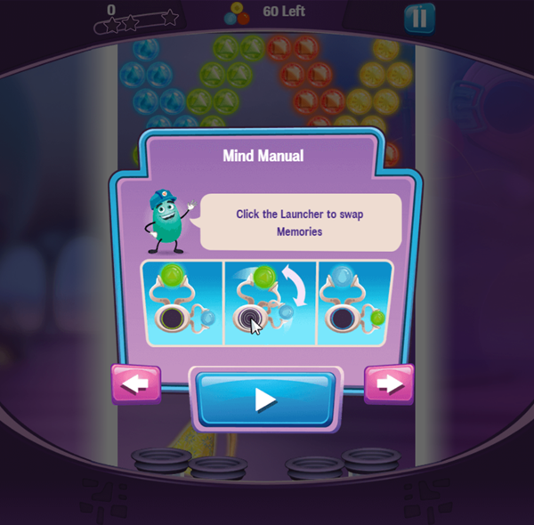 Inside Out Thought Bubbles Lite Game Instructions Screenshot.