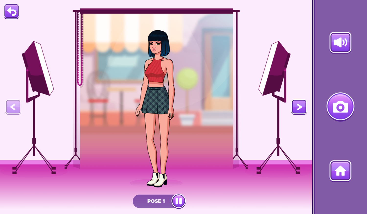 Instagirl Nikki Dress Up Game Select Pose Screenshot.
