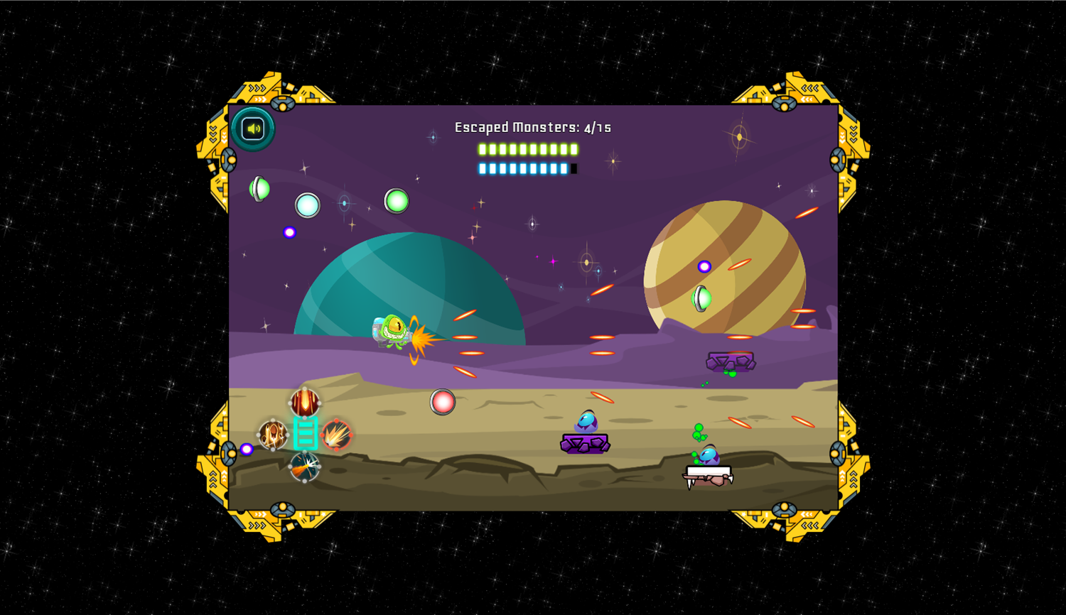 Intergalactic Exterminator Game Play Screenshot.