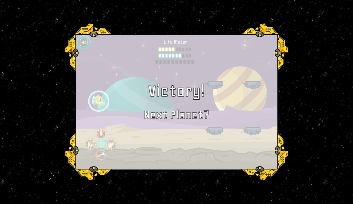 Intergalactic Exterminator Game Victory Screenshot.