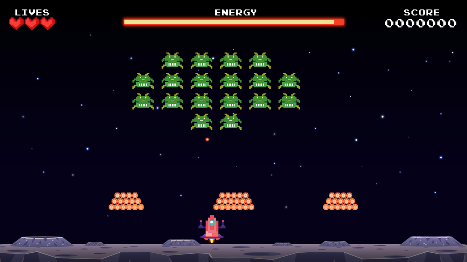 Invaders War Game Screenshot.